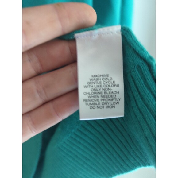 Spring + Mercer Women's 3X Plus Bright Green Cowl Neck Sweater Half Sleeve Flow - Picture 7 of 11